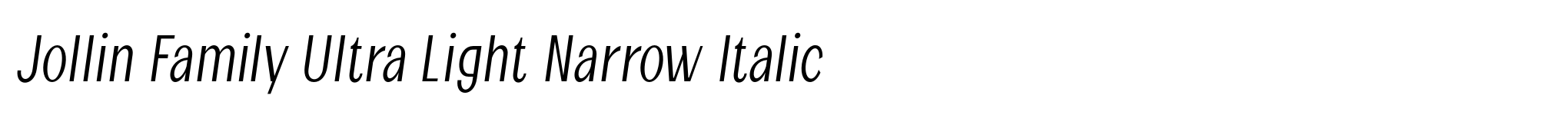Jollin Family Ultra Light Narrow Italic image